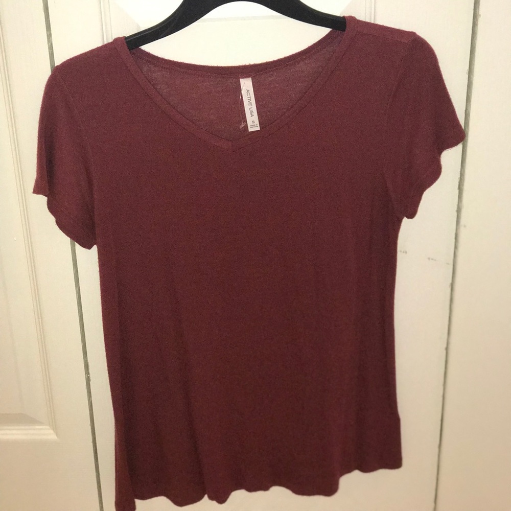 Burgundy shirt